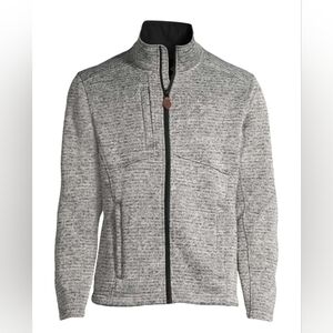 Knoss Inspire Bonded Fleece Men's Light Heather Gray Sweater Jacket Men's Size S